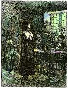 Edwin Austin Abbey Anne Hutchinson on Trial oil painting on canvas